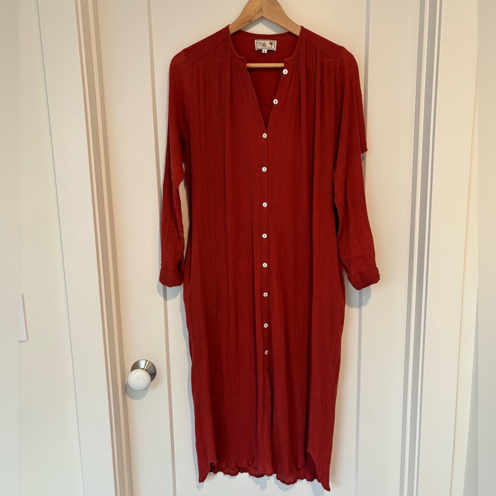 Mille Jasmine Dress - size small - cotton gauze in Pompeii